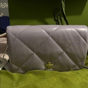 Lavender Quilted Wristlet Clutch